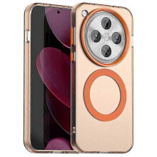 (Orange) For Oppo Find X8 Pro 5g Case Compatible With Magsafe Pc Tpu Pet Anti-drop Phone Cover - Red
