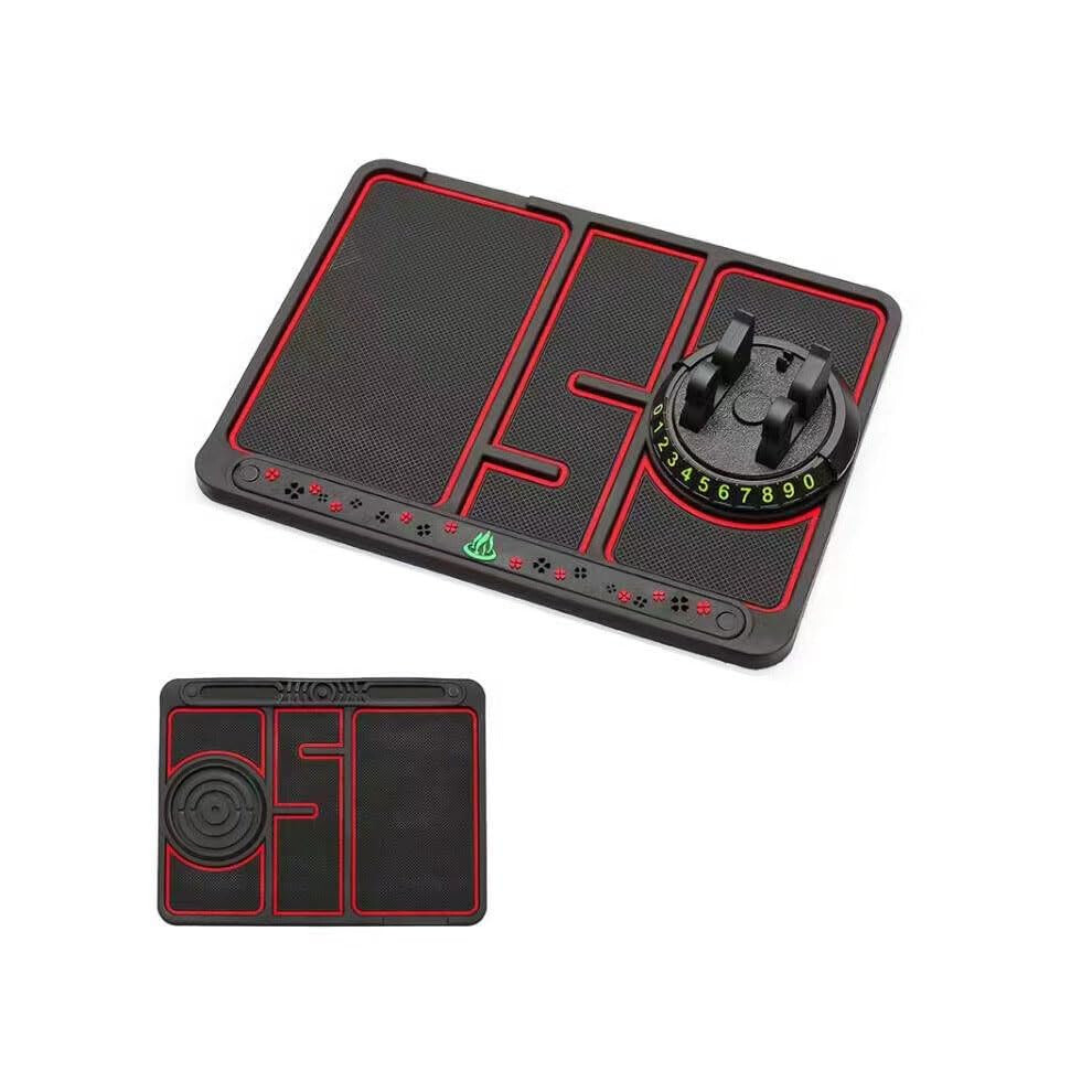 Multifunction 4-In-1 Dashboard Mat For Mazda Cx-50 2023 2024 2025, Heat Resistant Anti-Slip Phone Holder And Parking Number Mat 6447073895234
