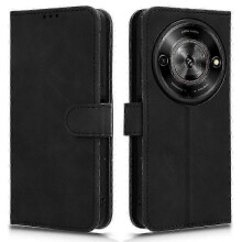 (Black) For Zte Blade A75 5g Leather Case Skin-feel Anti-drop Wallet Flip Phone Cover - Green