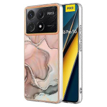 (Pink) compatible Xiaomi Poco X6 Pro 5G/ Redmi K70E 5G TPU Case Electroplating Edge Phone Cover Gift