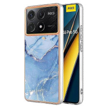 (Blue) compatible Xiaomi Poco X6 Pro 5G/ Redmi K70E 5G TPU Case Electroplating Edge Phone Cover Gift