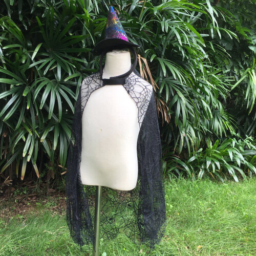 Halloween Cobweb Cloak Children Cosplay Costume 2