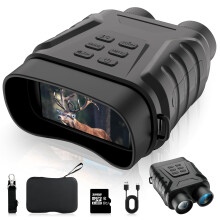 Night Vision Goggles 4K Infrared Binoculars for Adults 3" Screen 8X Zoom Adjustable IR Light 32GB Card for Hunting Camping Security