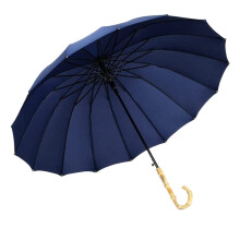 Umbrellas for Rain Windproof Golf Umbrella with Bamboo Handle Dark Blue 96x84cm Large Size for Men and Women
