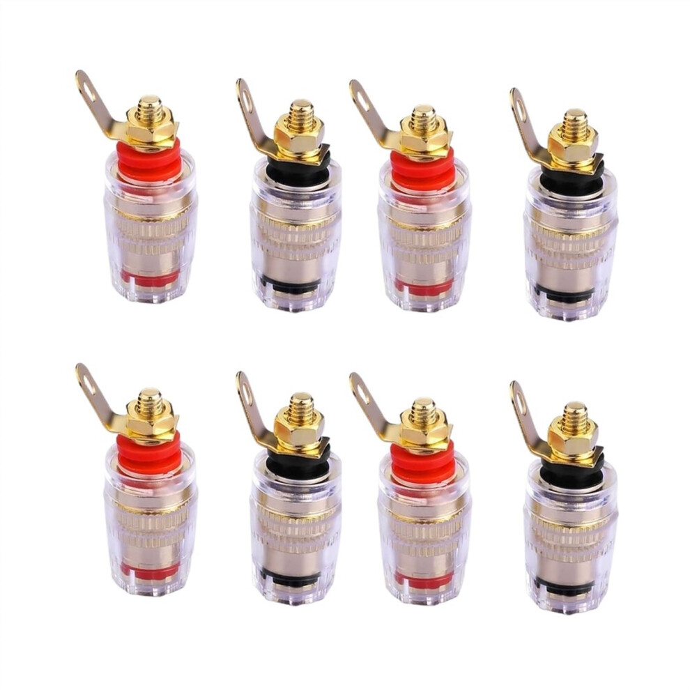 8Pcs 4Mm Banana Socket Speaker Terminal Binding Post Low Frequency Amplifier Connector For Audio Systems 6482260907291