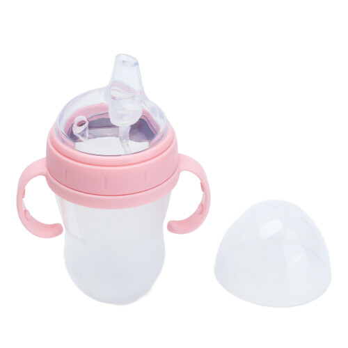 Baby Feeding Bottle Soft Silicone Pacifier Straw 2