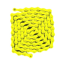 Bicycle Chain 94 Sections Single Speed Lightweight Carbon Steel for Mountain Bike Road Bike Yellow