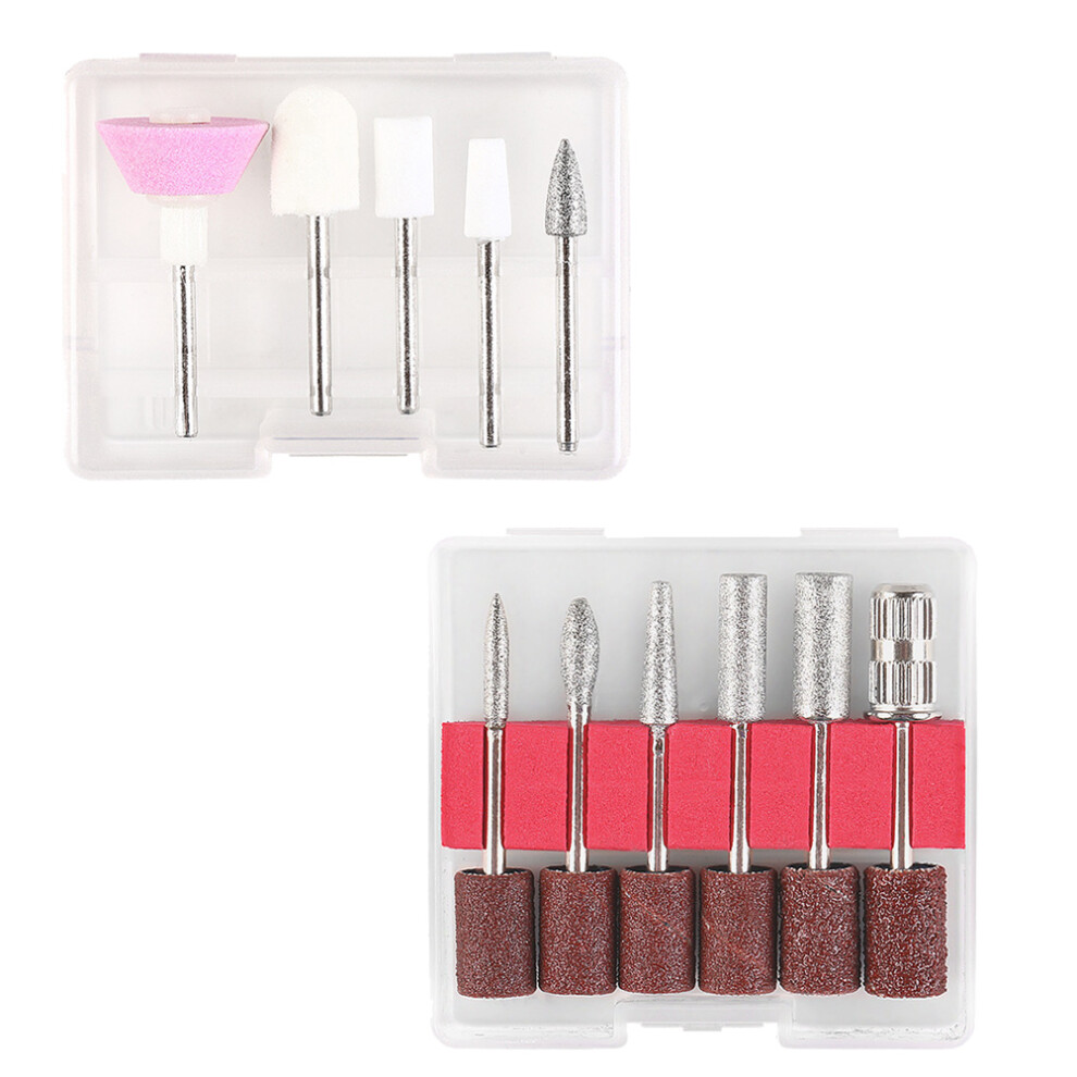 11 Stuks Nagelpolijstmachine Slijpkop Acryl Abs-image