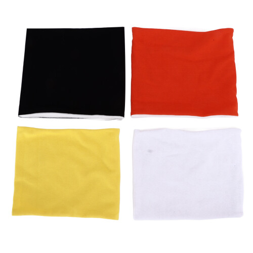 4pcs Winter Neck Gaiter Orange White Yellow Black