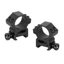 Tactical Heavy Duty Mid Height Aluminum Matte Black Scope Rings for Picatinny Rails Compatible with Ruger LC, Hi-Point, Mossberg 715T