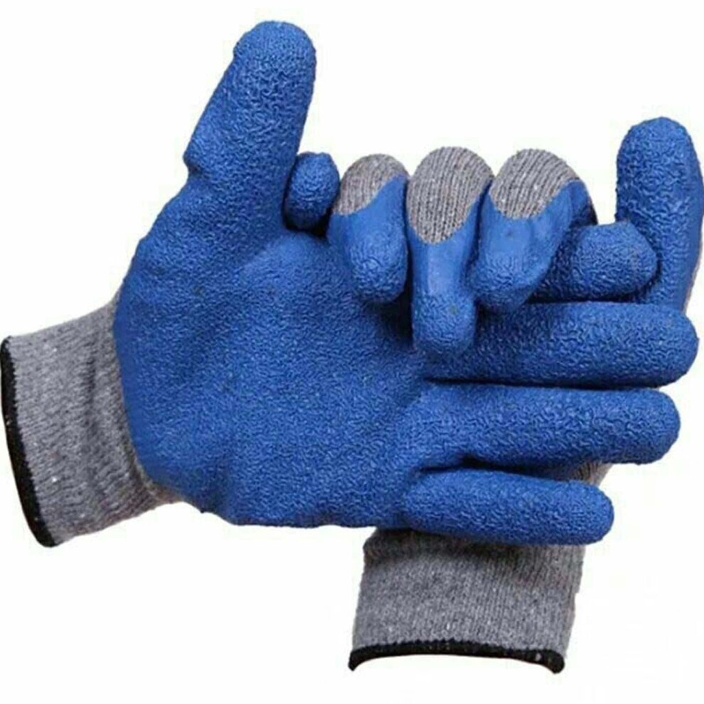 Safety Work Gloves Microfoam Nitrile Coated, Large Seamless Knit Nylon, 12 Pairs Blue Home Improvement Gloves 6482260908595