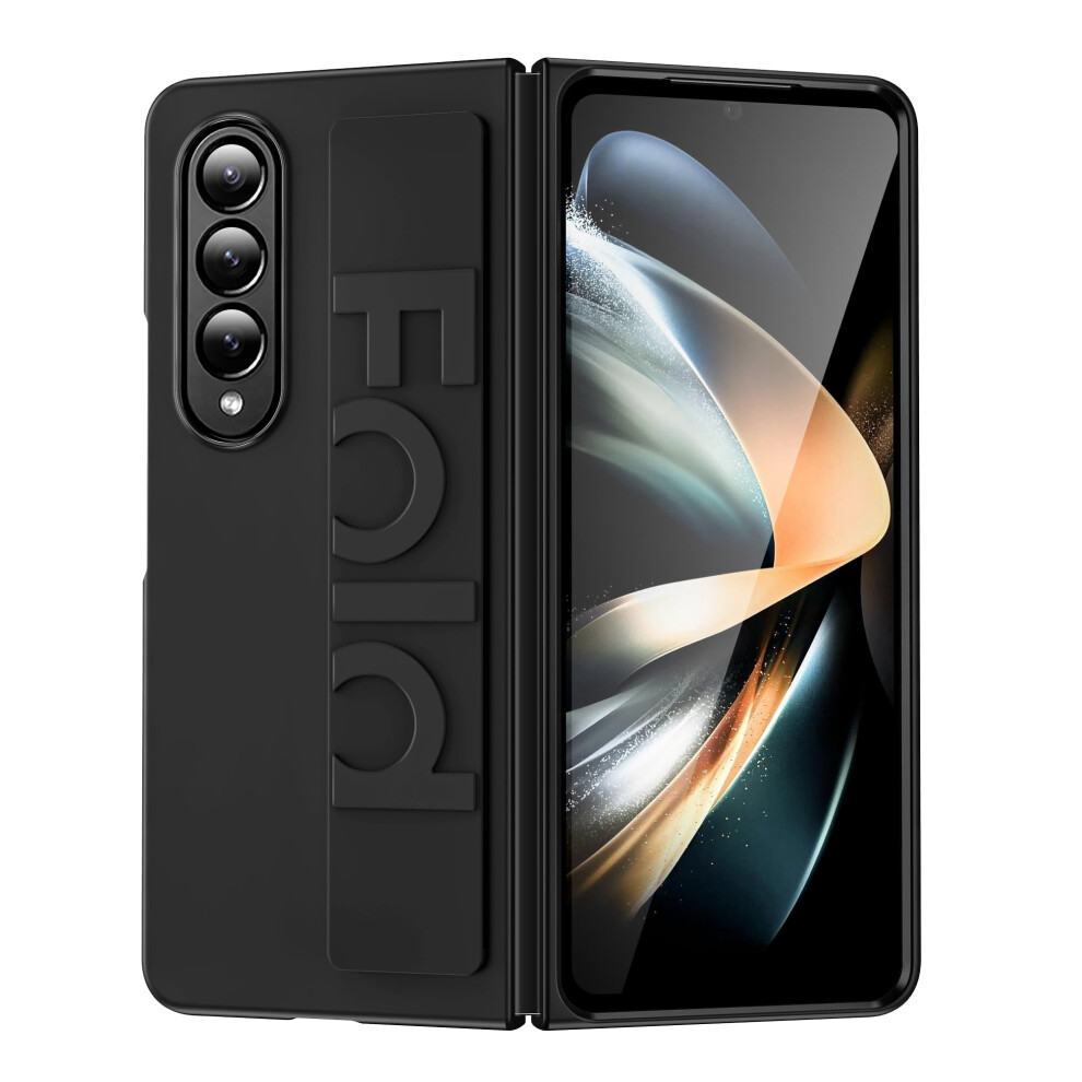 Case With Strap For Samsung Galaxy Z Fold 4, Shockproof Slim Hard Pc Cover For 2022 Galaxy Z Fold 4 5G Black 6447073898570
