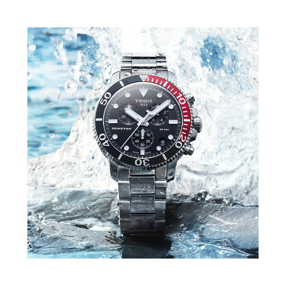 Tissot T120.417.11.051.01 Men's Swiss Quartz Watch, Black Dial