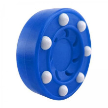 Durable Roller Hockey Pucks 5 Pack High Performance Training Sliders Blue 76mm Rubber Material
