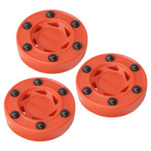 Improved Flexibility Strength Hockey Pucks 3 Pack for Street Roller Hockey Practice 4 Inch Rubber Durable Black
