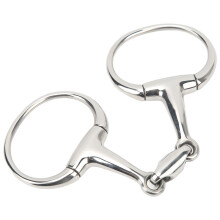 Horse Mouth Bit Stainless Steel O Snaffle Bit 125mm Anti-Biting Loose Training Equipment for Equestrian Use