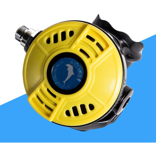 Underwater Diving Regulator for Scuba, Yellow, Lightweight Design, Adjustable Airflow, Durable Material, Compact Size 2
