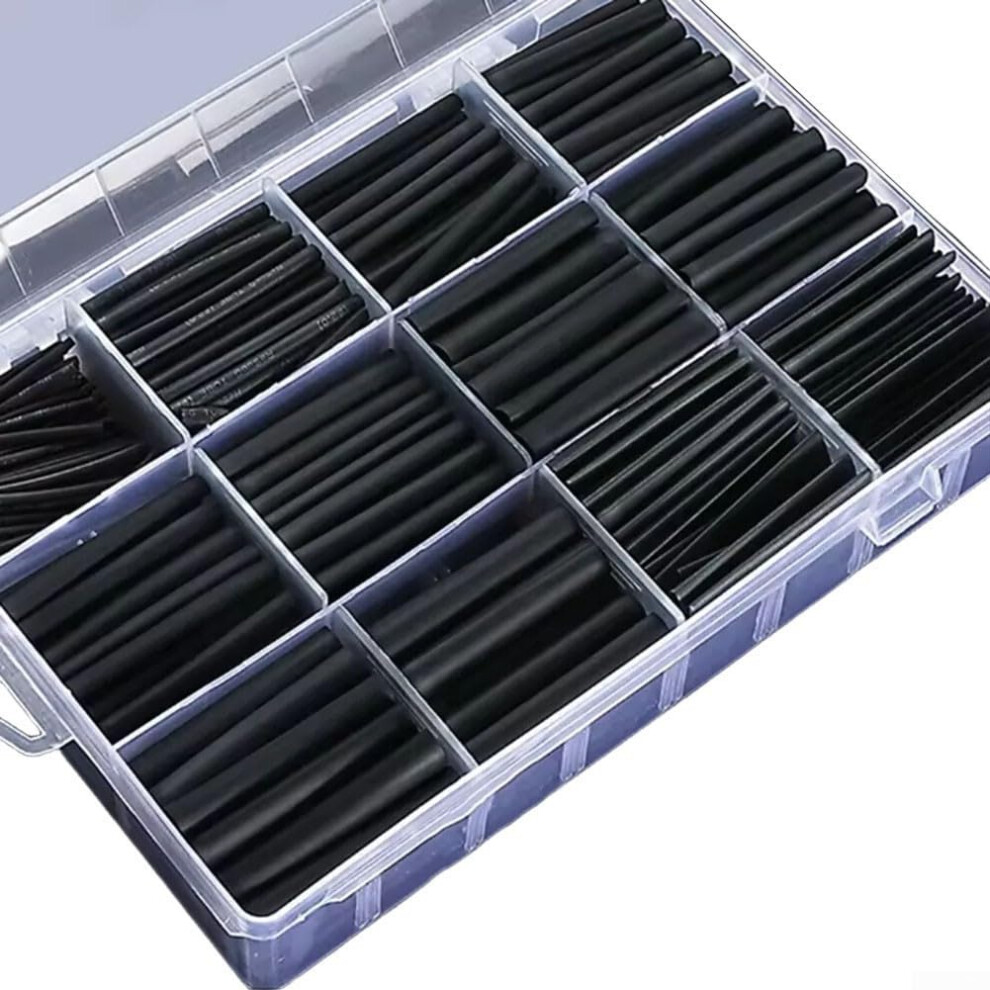 Shrink Tube Set 650 Pieces, 2:1 Shrink Ratio, Multi-Size Heat Shrink Tubing For Electrical Insulation And Protection 6447073899768