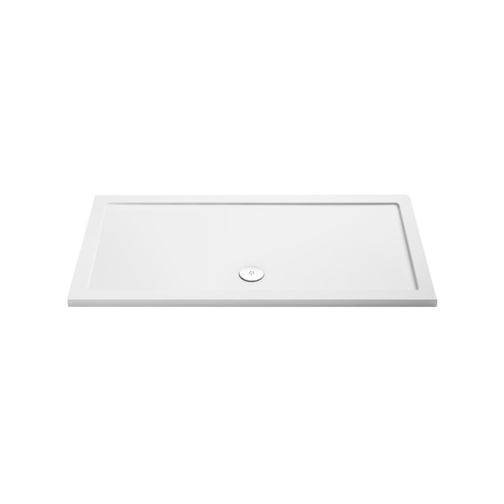 Slim 1400 x 800 Rectangular Stone Resin Shower Tray For Wetroom Enclosure