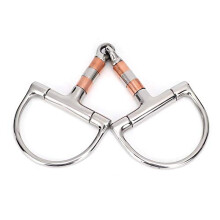 Horse Snaffle Bit Stainless Steel with Copper Rollers, Thick Gag Bit for Horse Racing, Durable Tack Accessory