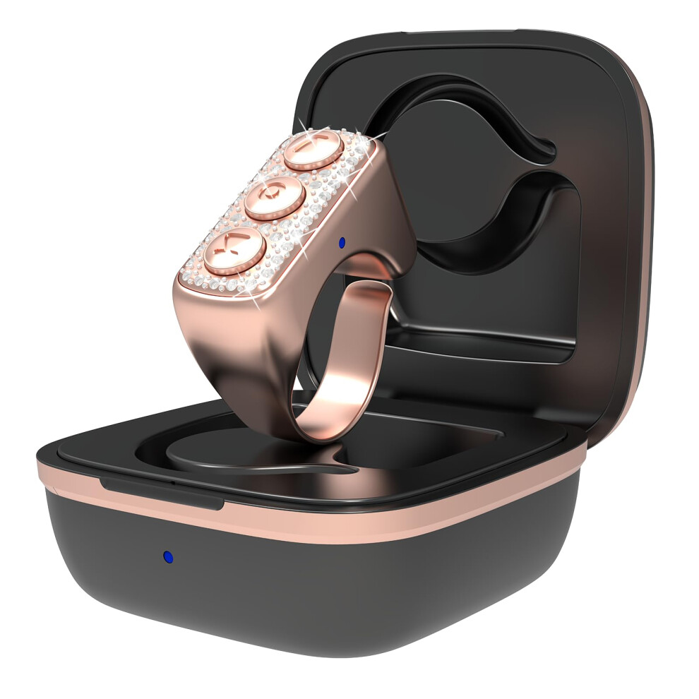 Fingertip Bluetooth Remote Control For Tiktok, Wireless Page Turner, Camera Shutter Selfie Button, Rose For Iphone Android Ipad Pink 6038364528094