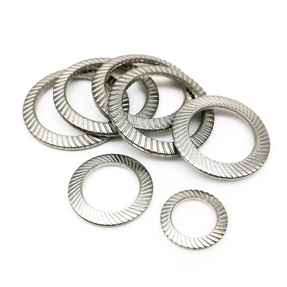 M2.5 M3 M4 M5 M6 M8 M10 M12 M14 M16 DIN9250 304 Stainless Steel Knurled Elastic Gasket Spring Lock Washer 10pcs M14-image-OPC-PJXGYFV-NEW