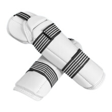 Taekwondo Elbow Protector Gear, PU Forearm and Elbow Pads, Breathable Arm Guards for Martial Arts and Boxing, Size M