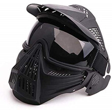 Tactical Paintball Mask, Full Face Airsoft Mask with Goggles, Halloween Costume Accessory for Off-Roading and Skiing