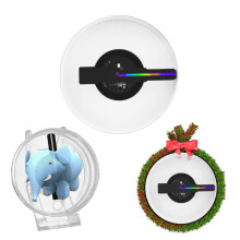 3D Hologram Fan Projector with 48 LED Beads, 1080P Display and APP Remote Control for Halloween Shop Advertising