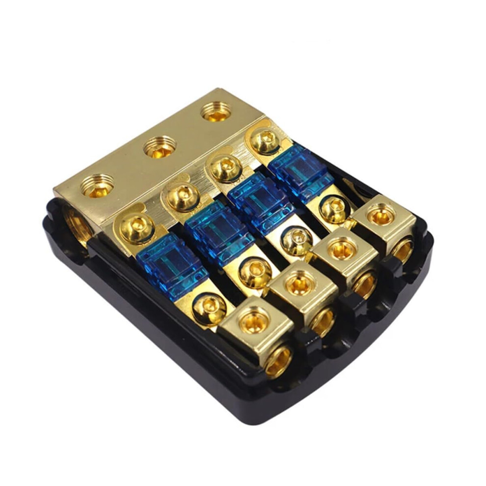 4 Way Mini Anl Fuse Holder 60A 12V Auto Fuse Distribution Block 0/2/4 Gauge Input 4/8 Gauge Output For Car Marine Audio System Cfh-Mianl-Tm1in4 6447073903106