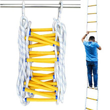 Fireproof Rescue Ladder 10M Emergency Escape Ladder Flame Resistant Soft Rope Fast Deployment for Evacuation Climbing