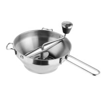 Manual Food Mill for Baby Food and Jam Making, Stainless Steel, Silver, Easy to Clean, Durable Kitchen Tool