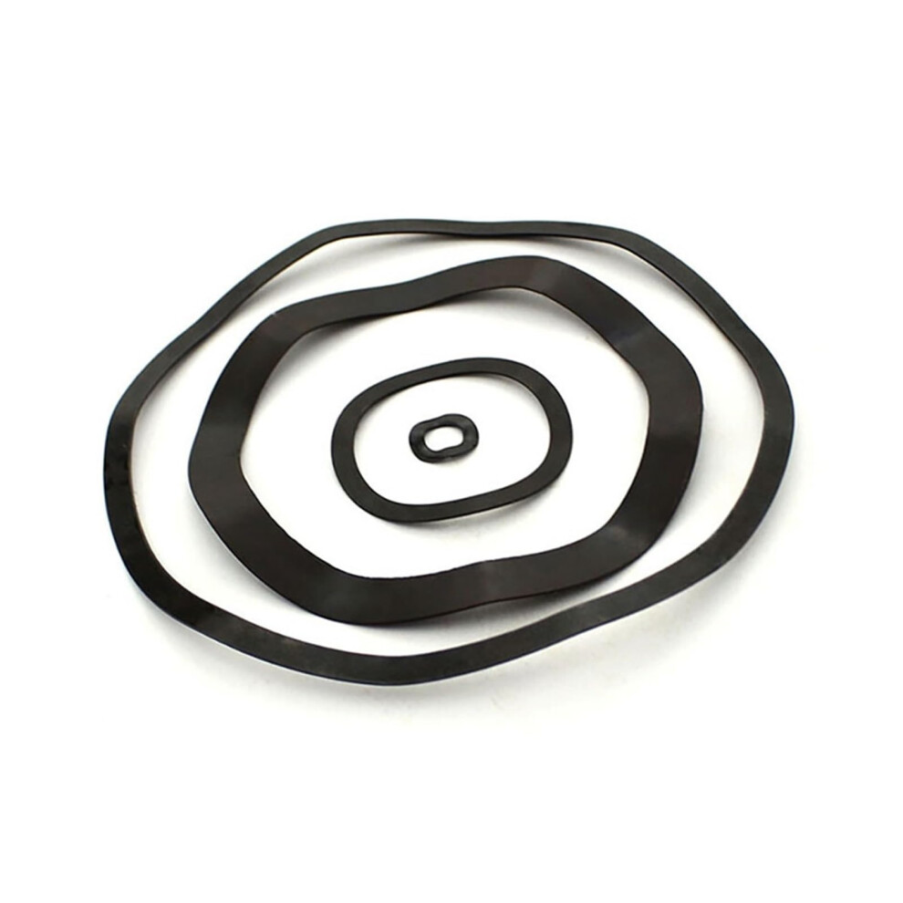 Black Steel 65MN Three Wave Spring Washers M3 M4 M5 M6 M8 M10 M12 M14 M16 (50pcs, 14x22x0.4mm)-image-OPC-PJXH7ZP-NEW