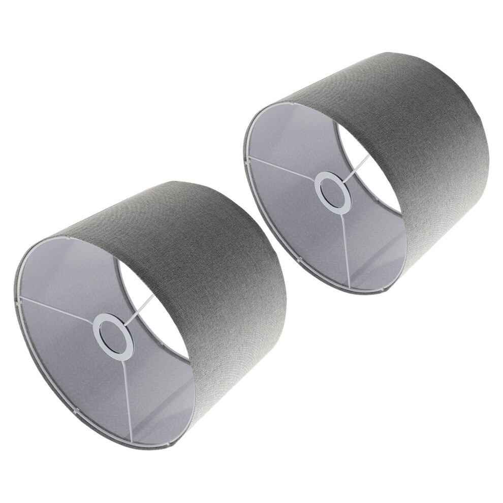 2 Stuks Stof E27 Cilindrische Lampenkap-image