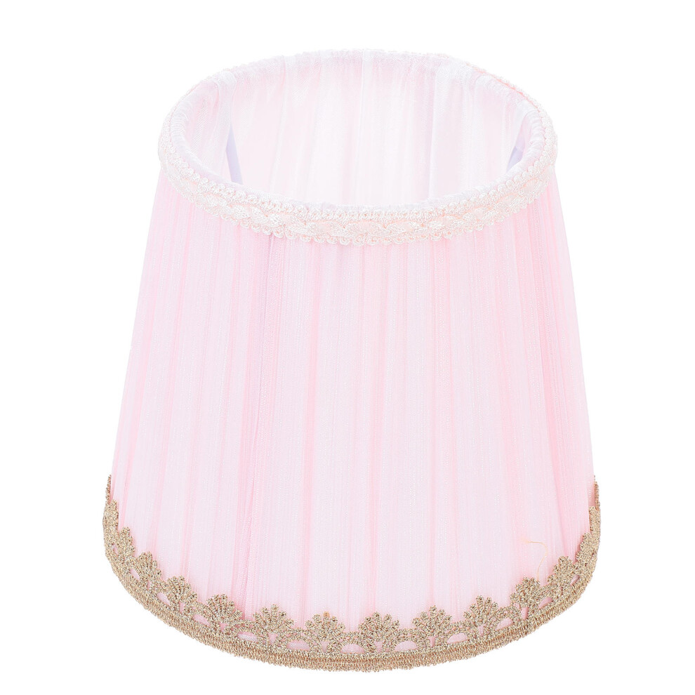 1 Stuks Stoffen Lampenkap E14 Bureaulamp Roze Verlichting-image