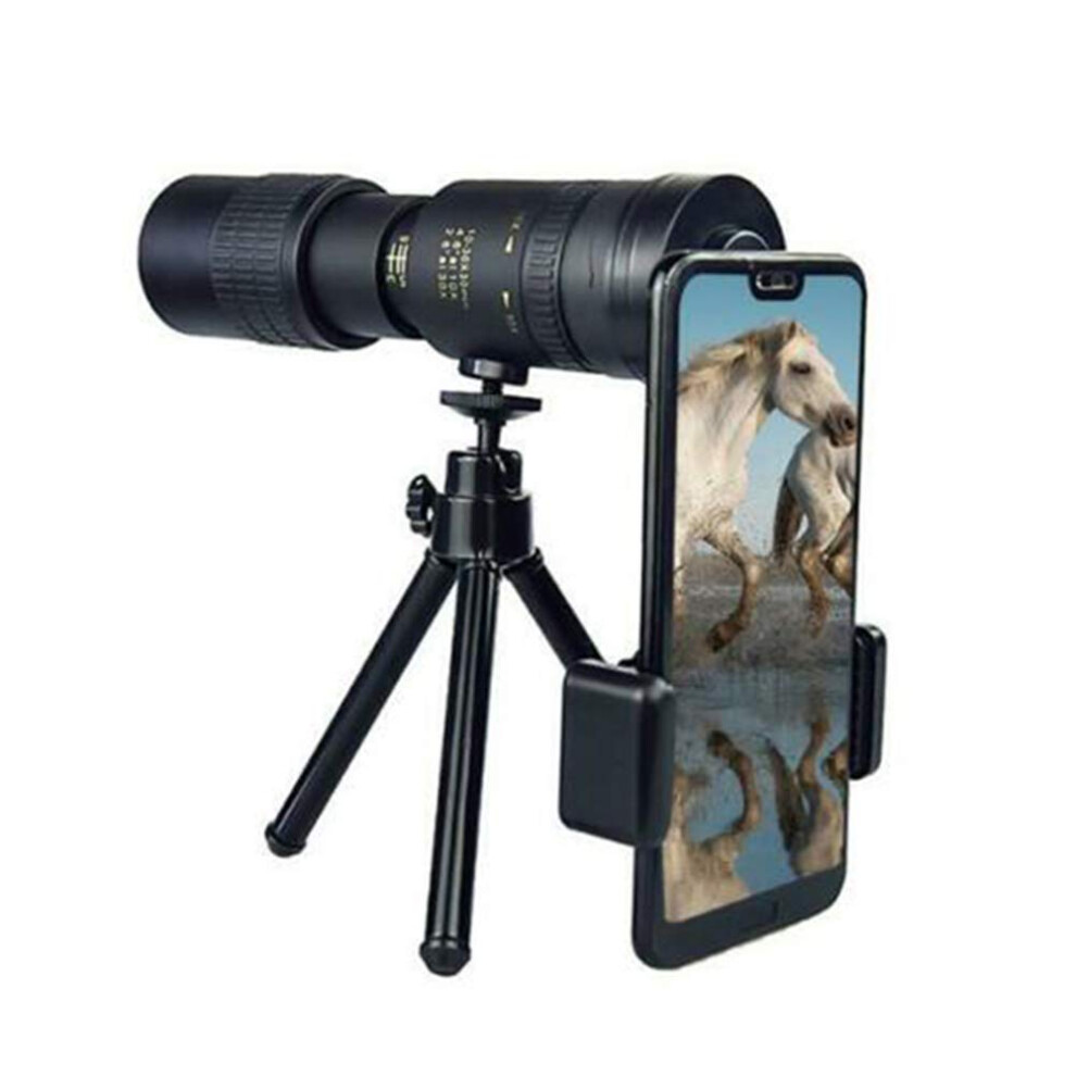 Monocular Telescopes 4K 10-300X40mm Super Telephoto Zoom For Bird Watching Travel With Tripod And Clip 6447073903472