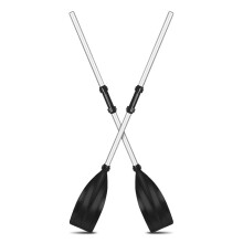 Kayak Paddle 2Pcs Portable Aluminium Alloy Detachable Lightweight Ribbed Blade Boat Oars for Kayaking