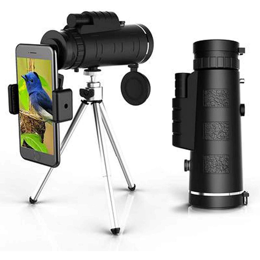 Portable Monocular 40X60 High Power Bak4 Prism Waterproof Zoom Monocular With Smartphone Holder And Tripod For Bird Watching And Camping 6038364530707