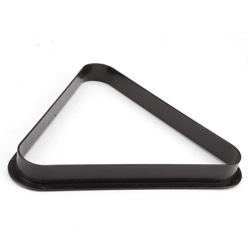 Triangle Ball Rack - Durable Plastic Pool Triangle, Drop Resistant, Easy to Clean, Black, Fits Standard Pool Tables