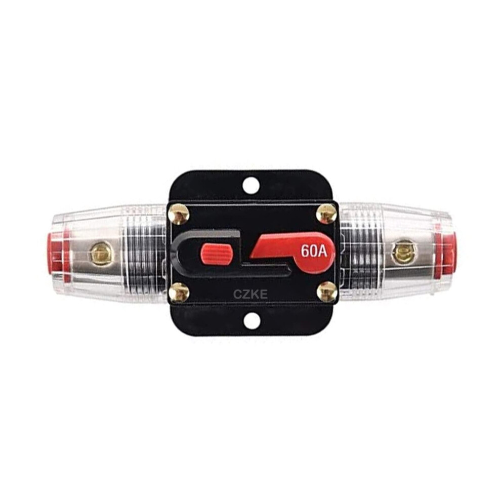 60A 12V 24V Car Truck Audio Amplifier Circuit Breaker Fuse Holder Agu Style Compatible Stereo Amplifier Fuse Adapter 6482260913438