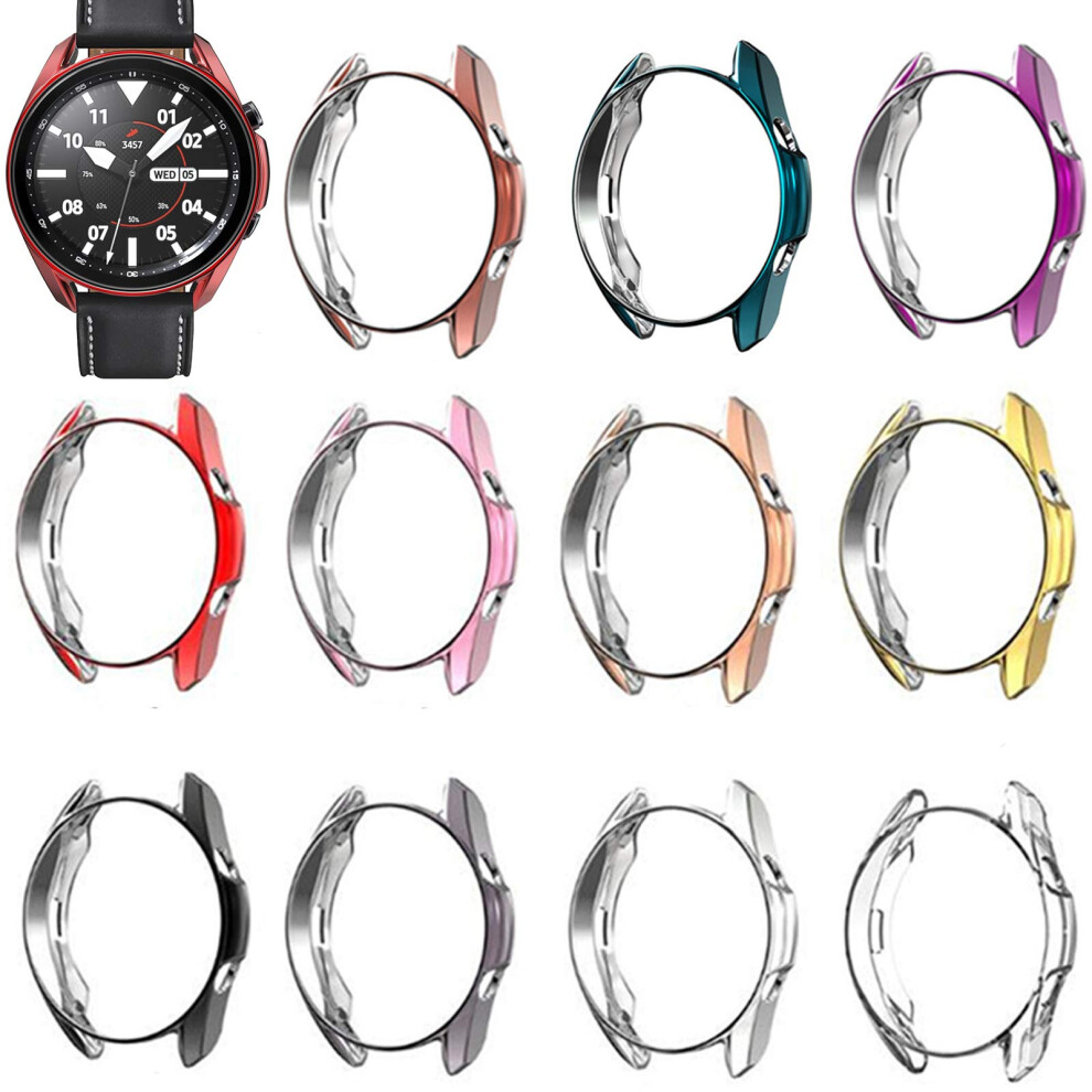 Compatible With Samsung Galaxy Watch 3 41Mm 45Mm Case Soft Tpu Shock Resistant Bumper Cover In 11 Colors 6947110411712