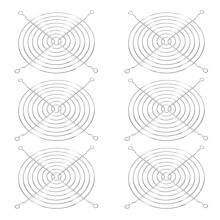 140mm Fan Finger Grill 6 Pack Metal Protective Cover for Computer Exhaust Fans DIY Equipment Guard