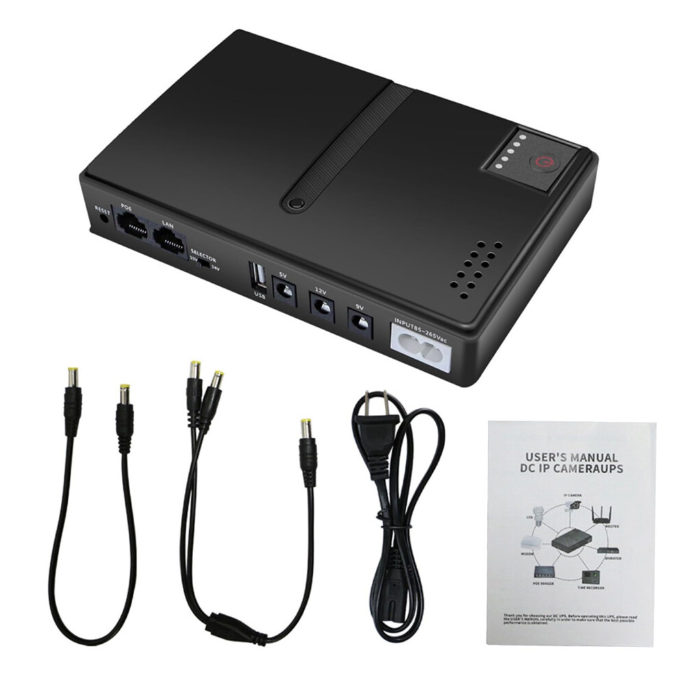 Ups Battery Backup 15V 24V Poe 5V 9V 12V Usb 18W Output Compact Uninterruptible Power Supply For Camera Router Modem Us Plug 6447073904875