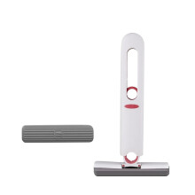 Mini Mop Self-Squeezing Floor Washing Mop with Extra Sponge for Home Cleaning, Compact Folding Design for Easy Storage