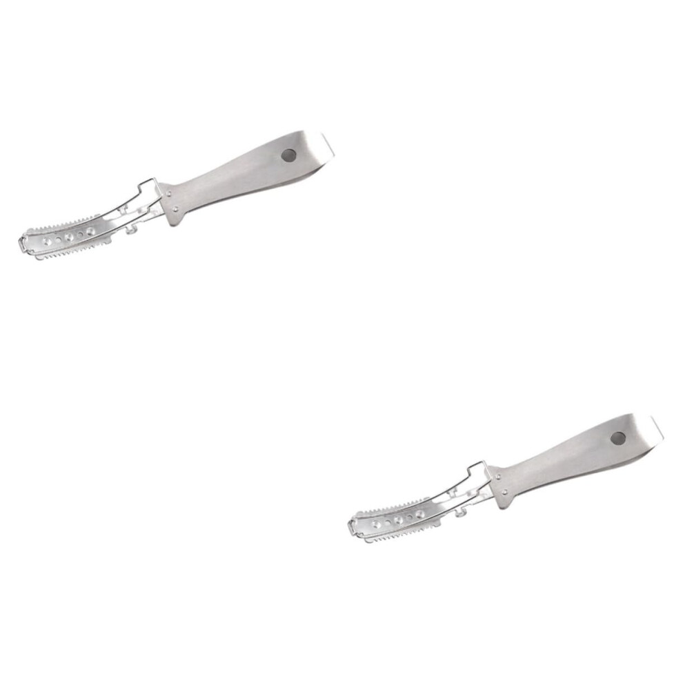 Pack Of 2 Stainless Steel Razor Devices For Pig Hair Scraping And Pet Hair Shaving, Multifunctional Household Tool 6482260914282