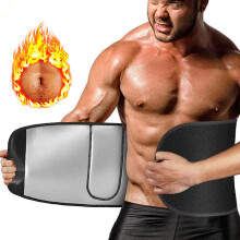 Waist Trainer for Women and Men, XL Silver Sweat Belt for Weight Loss, Slimming Sports Fitness Waist Shaper, Sauna Fat Burning