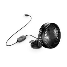 Mini Fan Suction Cup Single Head 5.5 Inch USB Car Fan 12V-24V Three-Speed Control Portable Electric Fan 124x12x75mm
