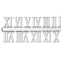 Customizable Clock Number Set, Arabic & Roman Numerals, 2.3cm Silver Metal Numbers for Home Decor and Clock Repair