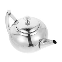 Retro Style Large Capacity 1L Stainless Steel Tea Kettle with Strainer for Home and Office Use