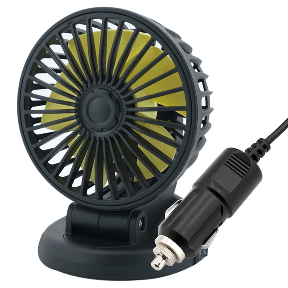 Mini Table Fan 12V Cigarette Lighter Car Fan Portable Adjustable Dashboard Cooling Fan Quiet Handheld Desk Fan Strong Airflow 6482260915197